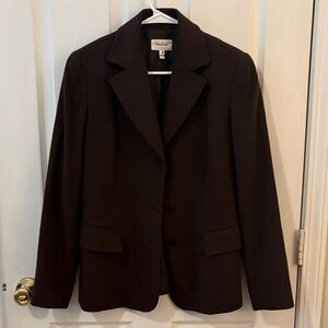 Neiman Marcus Dark Brown Women's Cashmere Blazer